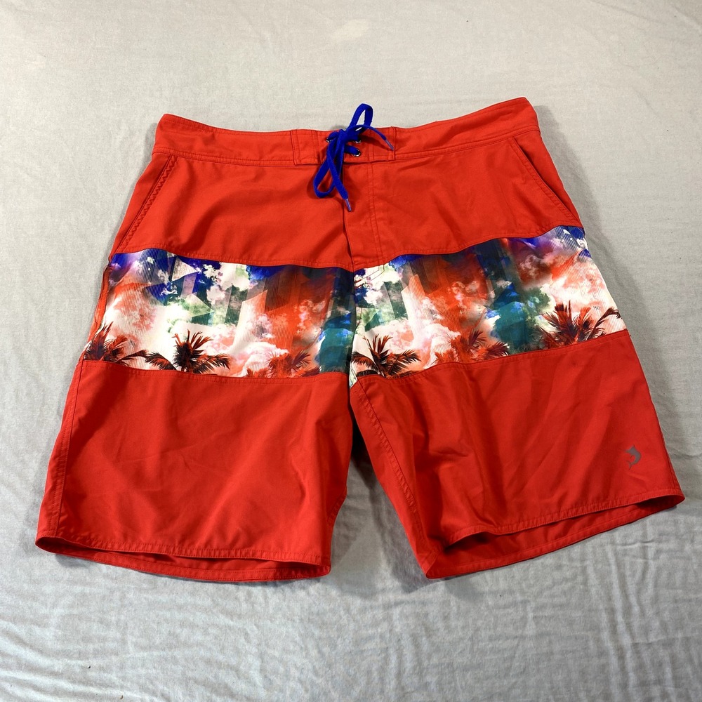 Reel‎ Legends Board Shorts Mens 40 Red Fishing Outdoor Lightweight 11" Inseam